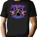 Doberman Pinscher Streetwear Bootleg Rap 90S Bootleg Graphic T-Shirt - Black