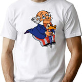 Doctor Snuggles T-Shirt - Retro Graphic Tee for Men & Women - White