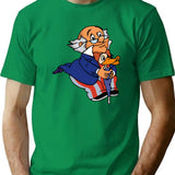 Doctor Snuggles T-Shirt - Retro Graphic Tee for Men & Women - Green