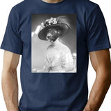 Dog Headed Princess T-Shirt - Retro Graphic Tee for Men & Women - Navy