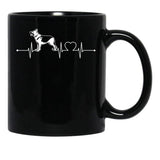 Dog Lover Gift Idea Dog Breed Heartbeat German Shepherd Premium Black Coffee Mug, Gift Coffee Mug - Black