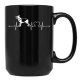 Dog Lover Gift Idea Dog Breed Heartbeat German Shepherd Premium Black Coffee Mug, Gift Coffee Mug - Black