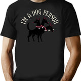 Dog Person T-Shirt - Retro Graphic Tee for Men & Women - Black