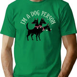 Dog Person T-Shirt - Retro Graphic Tee for Men & Women - Green