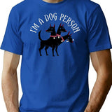 Dog Person T-Shirt - Retro Graphic Tee for Men & Women - Blue