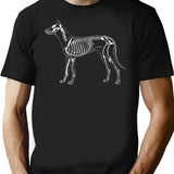 Dog Skeleton T-Shirt - Retro Graphic Tee for Men & Women - Black