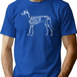 Dog Skeleton T-Shirt - Retro Graphic Tee for Men & Women - Blue