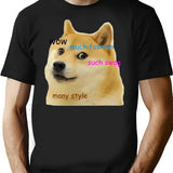Doge T-shirt - Retro Graphic Tee for Men & Women - Black