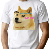 Doge T-shirt - Retro Graphic Tee for Men & Women - White