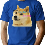 Doge T-shirt - Retro Graphic Tee for Men & Women - Blue