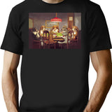 Dogs Playing Poker T-Shirt - Retro Graphic Tee for Men & Women - Black