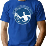 Dominate Or Drown Funny Water Polo Shirt T-Shirt - Blue