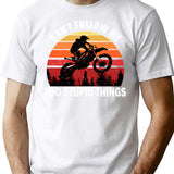 Don't Follow Me I Do Stupid Things Motocross T-Shirt - White