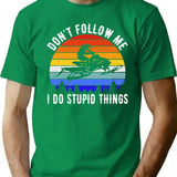 Don't Follow Me I Do Stupid Things - Snowmobile Iii T-Shirt - Green