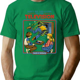 Don't Sit Too Close T-Shirt - Retro Graphic Tee for Men & Women - Green