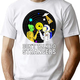 Don't Talk To Strangers (1) T-Shirt - Retro Graphic Tee for Men & Women - White