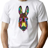 Donkey Splash T-Shirt - Retro Graphic Tee for Men & Women - White