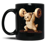 Donutlifting Black Coffee Mug, Gift Coffee Mug