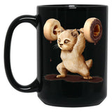 Donutlifting Black Coffee Mug, Gift Coffee Mug