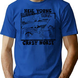 Doodles 70s Zuma Horse Art Young T-Shirt - Blue
