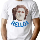 Doubtfire Hello T-Shirt - Retro Graphic Tee for Men & Women - White
