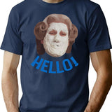 Doubtfire Hello T-Shirt - Retro Graphic Tee for Men & Women - Navy