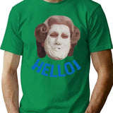 Doubtfire Hello T-Shirt - Retro Graphic Tee for Men & Women - Green