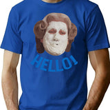 Doubtfire Hello T-Shirt - Retro Graphic Tee for Men & Women - Blue