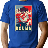 Douma - Poster T-Shirt - Retro Graphic Tee for Men & Women - Blue