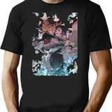 Douma X Shinobu T-Shirt - Retro Graphic Tee for Men & Women - Black