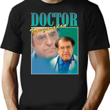 Dr Now Vintage Retro Design T-Shirt - Retro Graphic Casual Tee - Black