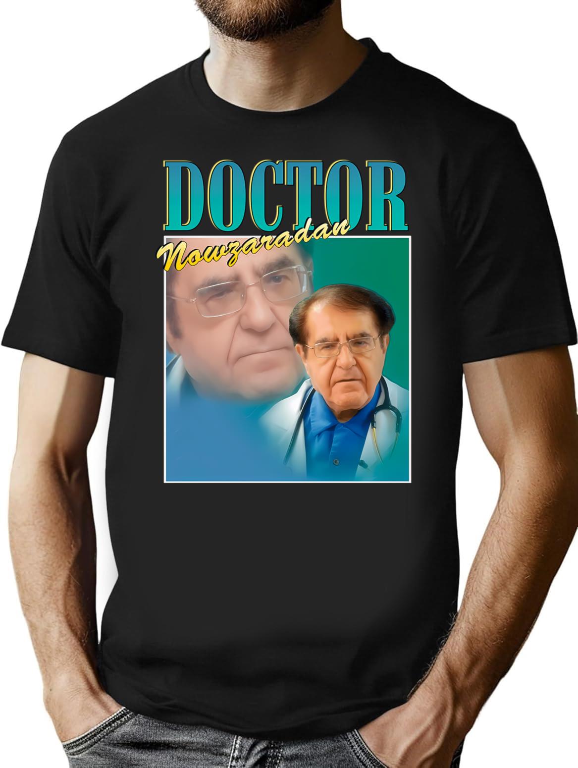 Dr Now Vintage Retro Design T-Shirt - Retro Graphic Casual Tee - Black