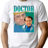 Dr Now Vintage Retro Design T-Shirt - Retro Graphic Casual Tee - White