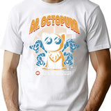 Dr. Octopurr T-Shirt - Retro Graphic Tee for Men & Women - White