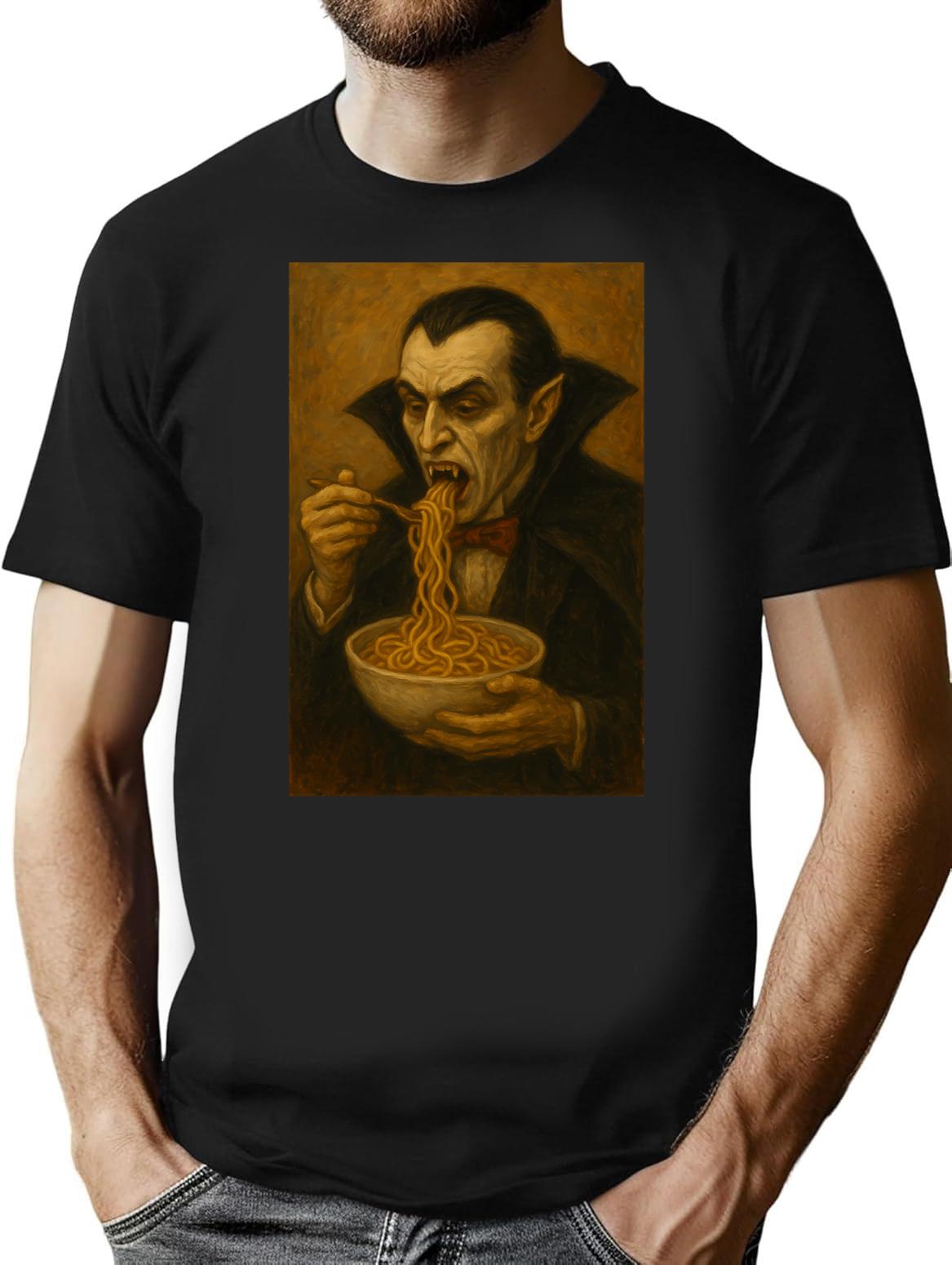 Drack And His Noodles - T-shirt - Retro Graphic Tee for Men & Women - Black