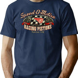 Drag Racing Speed-o-motive Racing Pistons 1946 T-Shirt - Navy