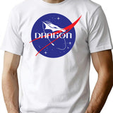 Dragon T-Shirt - Retro Graphic Tee for Men & Women - White