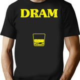 Dram T-Shirt - Retro Graphic Tee for Men & Women - Black