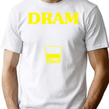 Dram T-Shirt - Retro Graphic Tee for Men & Women - White