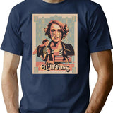Dramatic Post T-Shirt - Retro Graphic Tee for Men & Women - Navy