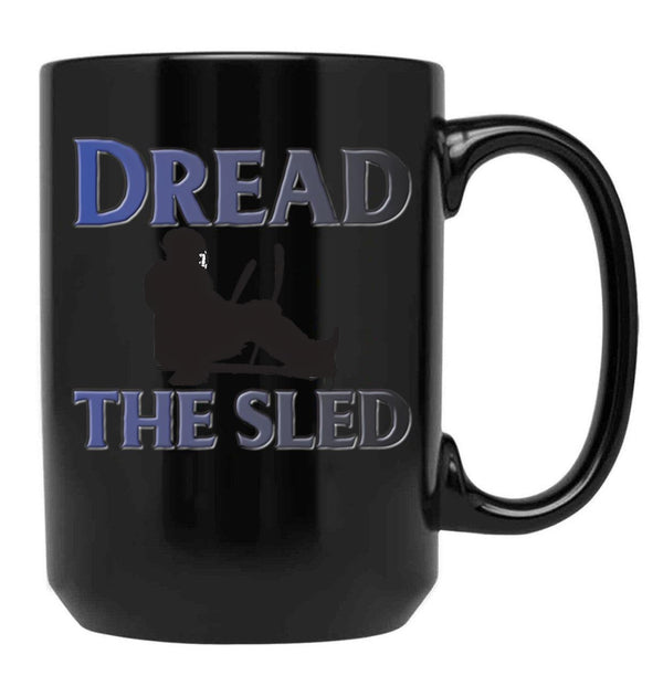 Dread The Sled Hockey Black Coffee Mug, Gift Coffee Mug - Black