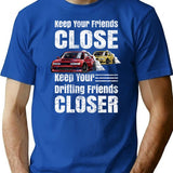 Drifting Motorsports Competition Funny Drifting Friends Vintage T-Shirt - Blue