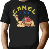 Dromedary Camel Crush Cigarette Joe Camel Design T-Shirt - Black
