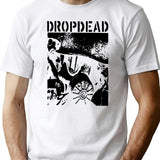 Dropdead Band Classic T-Shirt - Retro Graphic Tee for Men & Women - White