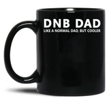 Drum And Bass Dad Drum Bass Funny Dnb Dad Black Coffee Mug, Gift Coffee Mug