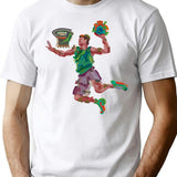 Dunk - Stylized Art Bootleg Graphic T-Shirt - White