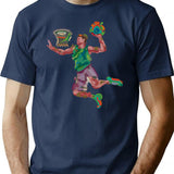Dunk - Stylized Art Bootleg Graphic T-Shirt - Navy