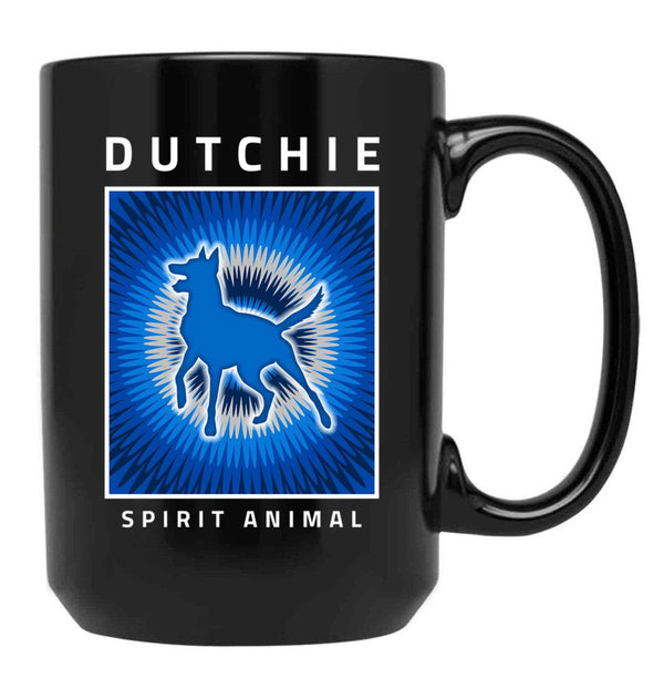 Dutchie Spirit Animal - Dutch Shepherd Shirt Black Coffee Mug, Gift Coffee Mug - Black