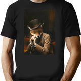 Edwardian Gentleman Fox Minimalist Graphic T-Shirt - Unisex Streetwear Tee - Black