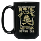Elevator Constructor S Life The Pain Is Real Mechanic T Shirt Black Coffee Mug, Gift Coffee Mug